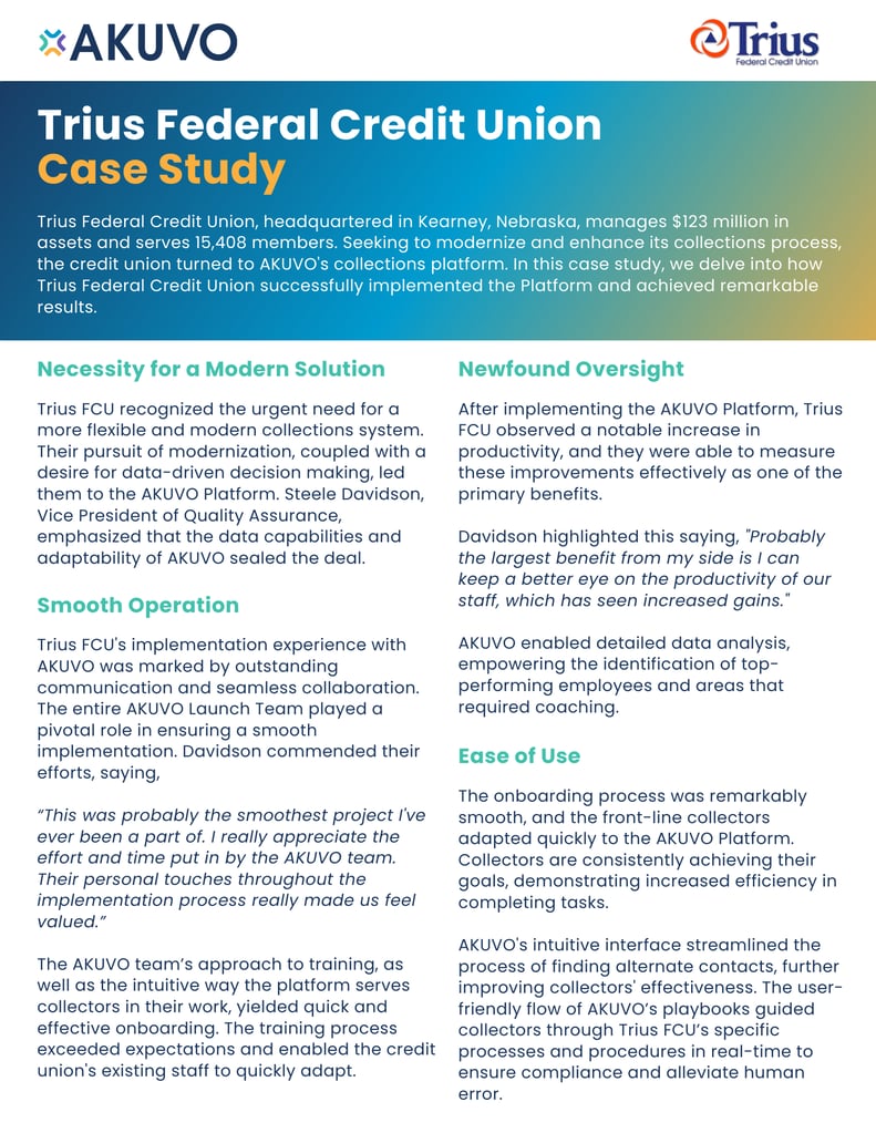 Trius FCU: Case Study -