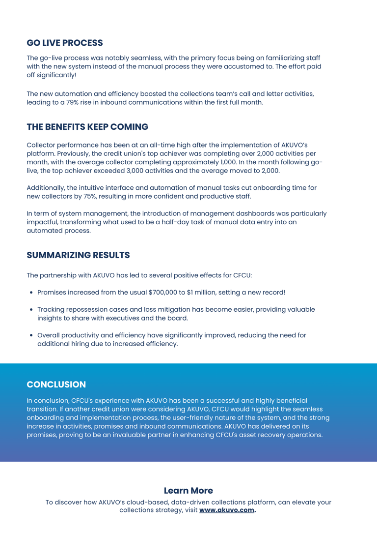 CFCU: AKUVO Case Study 