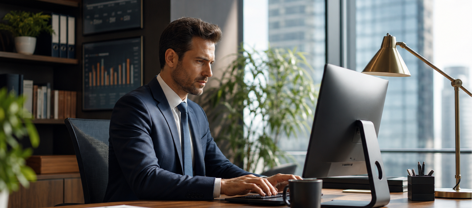 Banker Using Computer-1-1